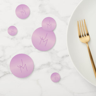 Einzigartiges Monogramm Soft Lavendel Pink Konfetti