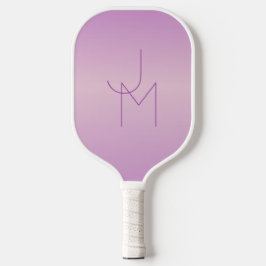 Einzigartiges Monogramm | Soft Lavendel Pink Pickleball Schläger