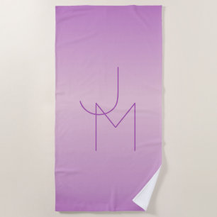Einzigartiges Monogramm   Soft Lavendel Pink Strandtuch