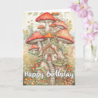 Einzigartiges Mushroom Forest Village Illustration