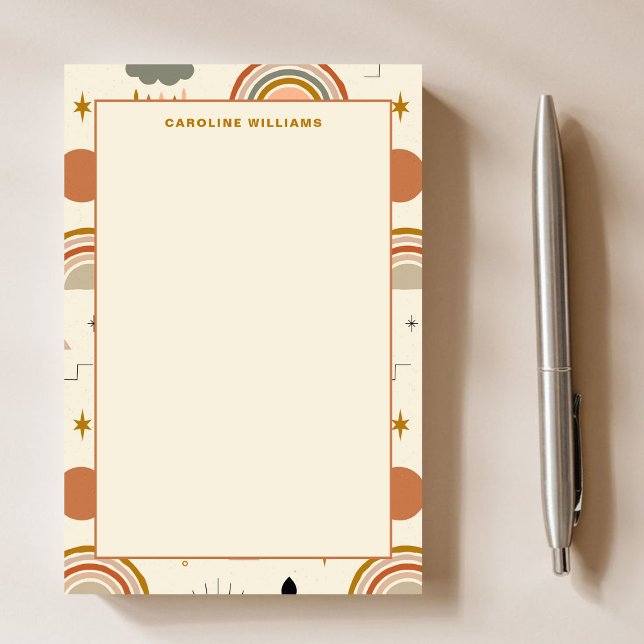 Einzigartiges Muster Boho Bohemischer Regenbogenle Post-it Klebezettel (Von Creator hochgeladen)