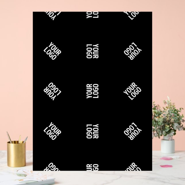 Einzigartiges Muster für moderne Logos | Schwarz Acrylschild (Hochzeit)