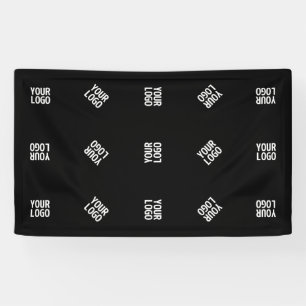 Einzigartiges Muster für moderne Logos   Schwarz Banner