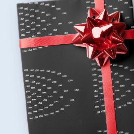 Einzigartiges Muster mit Logo/hochgeladenem Bild Geschenkpapier