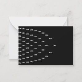 Einzigartiges Muster mit Logo/hochgeladenem Bild Mitteilungskarte
