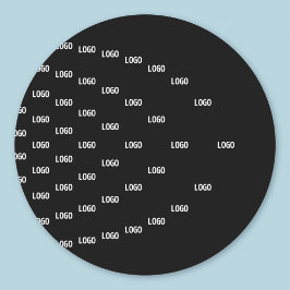 Einzigartiges Muster mit Logo/hochgeladenem Bild Runder Aufkleber