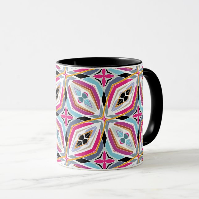 Einzigartiges Musterdesign Tasse (VorderseiteRechts)