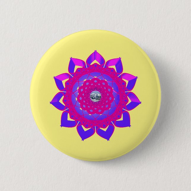 Einzigartiges mystisches Design Button (Vorderseite)