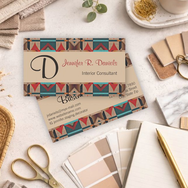 Einzigartiges Native Amerikanische Ureinwohner Tri Visitenkarte (Von Creator hochgeladen)