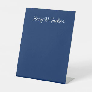 Einzigartiges Navy Blau Klassische Handschrift Sch Sockelschild
