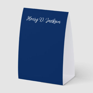 Einzigartiges Navy Blau Klassisches Handschriftlic Tischaufsteller