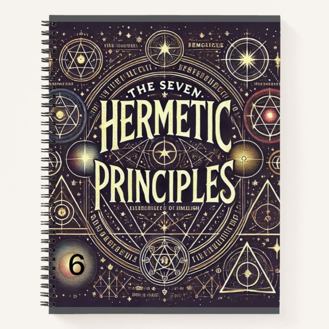 Einzigartiges Notebook mit Hermetic Principles Pri Notizbuch (Vorderseite)