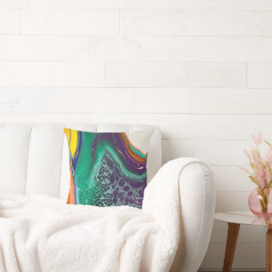 Einzigartiges Original Art Abstrakt Throw Kissen