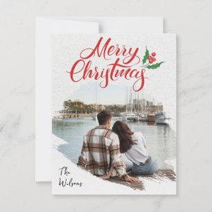 Einzigartiges Paar-Foto Frohe Weihnachten