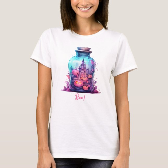 Einzigartiges pastellfarbenes Halloween-Party T-Shirt (Vorderseite)