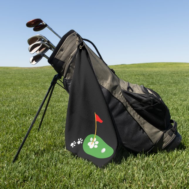 Einzigartiges, Personalisiertes, individuelles Dog Golfhandtuch (Gras)