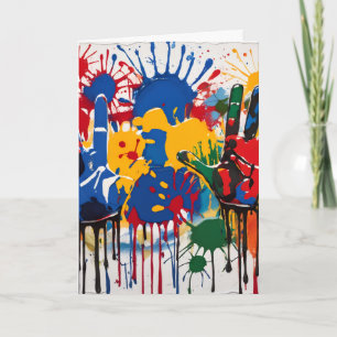 Einzigartiges personalisiertes Kunstwerk Ihres Kin Karte