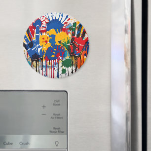 Einzigartiges personalisiertes Kunstwerk Ihres Kin Magnet