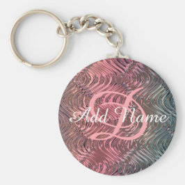 EINZIGARTIGES Personalisiertes Mit Monogramm-rosa  Schlüsselanhänger