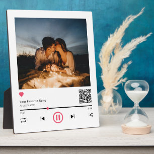 Einzigartiges personalisiertes QR-Code-Foto für Pa Fotoplatte