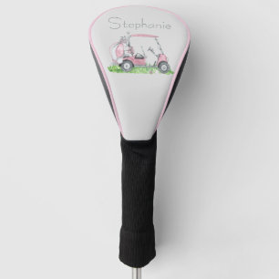Einzigartiges Personalisiertes Rosa Golf Cart Femi Headcover