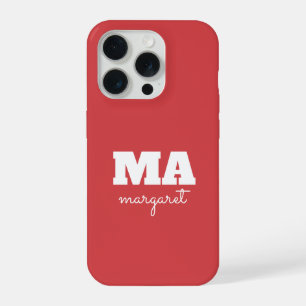 Einzigartiges personalisiertes rosa und weißes Nam iPhone 15 Pro Hülle