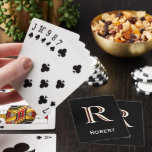Einzigartiges Personalisiertes Schwarz-weißes Mono Spielkarten<br><div class="desc">EINZIGARTIGE LAYERING DES MONOGRAMM - schauen Sie genau hin und Sie werden drei Farben sehen, die ihm das Gefühl der Tiefe geben. Personalisiert zusätzlich mit dem Vornamen. Spezielle Idee für ein Geschenk oder Sie können einfach nur für sich selbst genießen! Wenn Sie Fragen zum Design oder eine spezielle Anfrage haben,...</div>