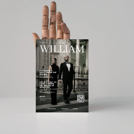 Einzigartiges QR-Codelmagazin für Foto-Hochzeit Einladung