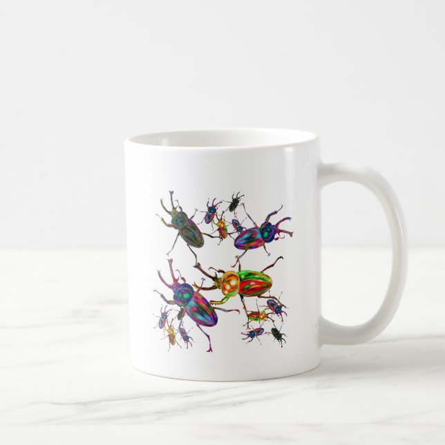 Einzigartiges Rainbow-Hirschkäfer-Accessoire Kaffeetasse (Rechts)