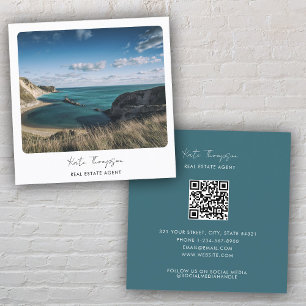 Einzigartiges Real Anwesen Agent Beach Ocean Foto  Quadratische Visitenkarte