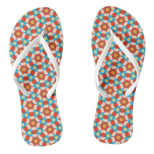 Einzigartiges Retro-3D-Farbmuster Flip Flops