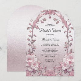 Einzigartiges rosa Brautparty Einladung