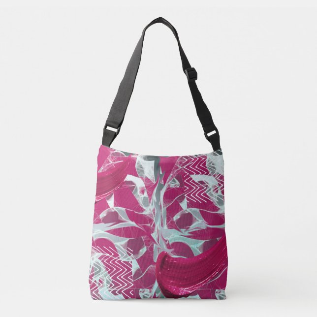 Einzigartiges rosa Crossbody Bag Tragetaschen Mit Langen Trägern (Vorderseite)