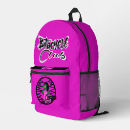 Einzigartiges rosa Schwarz Bedruckter Rucksack