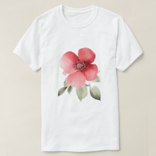 Einzigartiges rotes Design für Blumenliebhaber T-Shirt