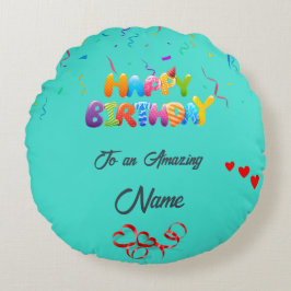 Einzigartiges Rundkissengeschenk zum Geburtstag Rundes Kissen