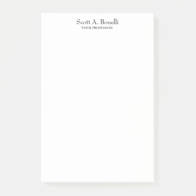 Einzigartiges Schlichtes Weißes Special Post-it Klebezettel (Vorderseite)