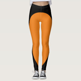 Einzigartiges Schwarz und Orange Leggings