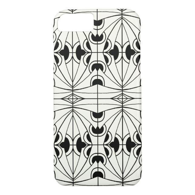 Einzigartiges Schwarzweiß-Design Case-Mate iPhone Hülle (Rückseite)