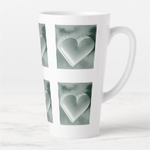 Einzigartiges silbernes 3D-Herz Wasserfarbene Hand