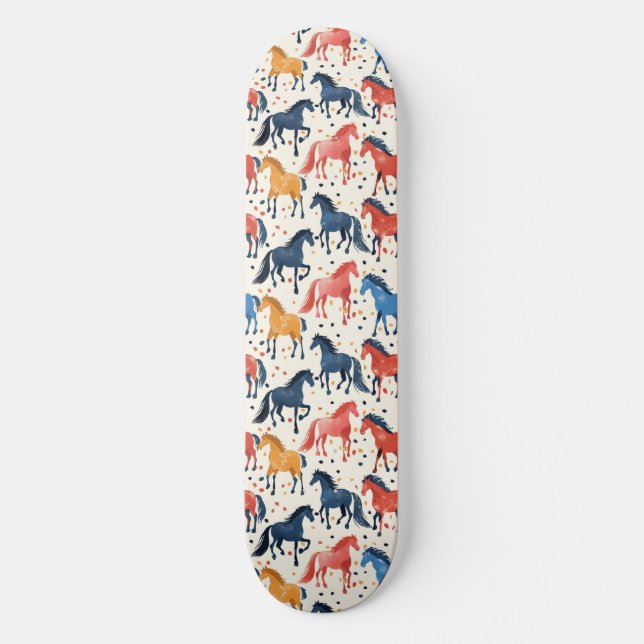 Einzigartiges Skateboard für Coole Pferdedecke (Vorderseite)