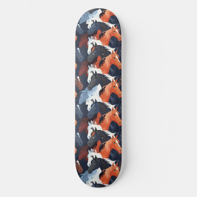 Einzigartiges Skateboard für Coole Pferdedecke (Vorderseite)