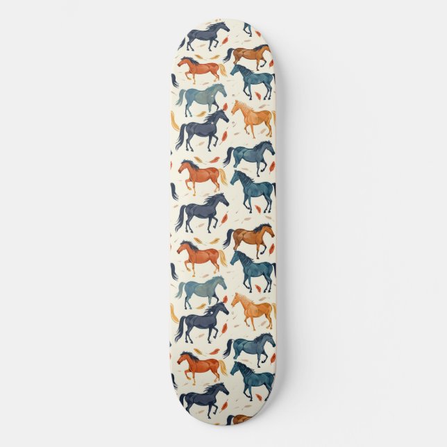 Einzigartiges Skateboard für Coole Pferdedecke (Vorderseite)