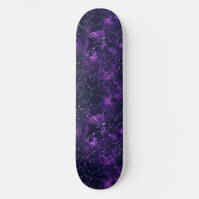 Einzigartiges Skateboard für Lila Astrologie-Desig (Vorderseite)