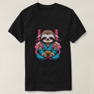 Einzigartiges Sloth Samurai-Cooles und komisches T T-Shirt