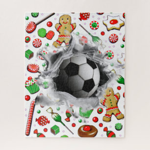 Einzigartiges Soccer Holiday Geschenk Jigsaw Puzzl