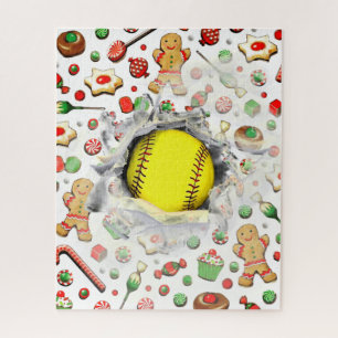 Einzigartiges Softball Holiday Geschenk Jigsaw Puz