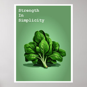 Einzigartiges Spinatposter Poster