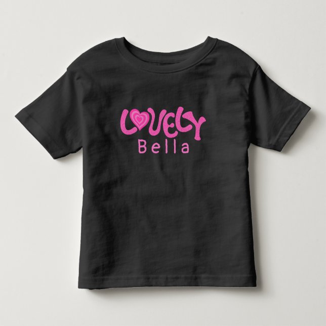 Einzigartiges süß rosa Girly Herz Kleinkind T-shirt (Vorderseite)