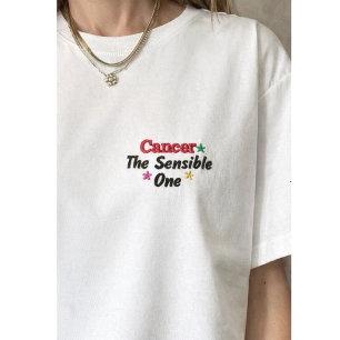 Einzigartiges T-Shirt mit Krebs-Motiv bestickt als